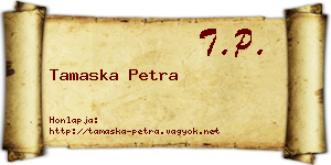 Tamaska Petra névjegykártya